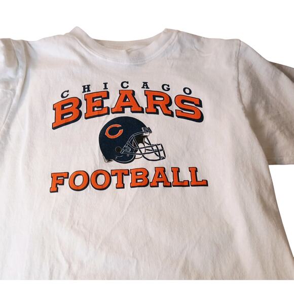 Reebok Men's S Chicago Bears Fan T-Shirt Short Sleeve White Graphic Logo Cotton - Picture 4 of 5